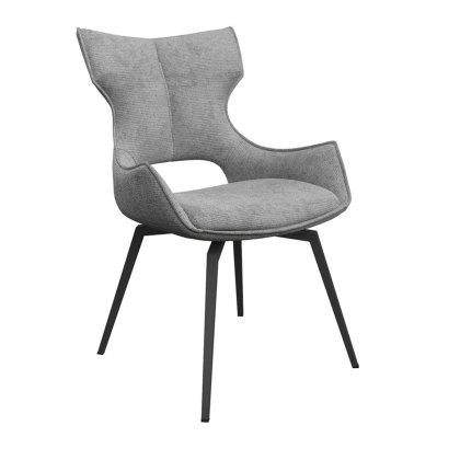 Raffaello - Swivel Dining Chair (Mid Grey Fabric)