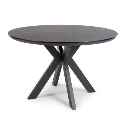 New Orleans - Round Table (Black Ash 120 cm)
