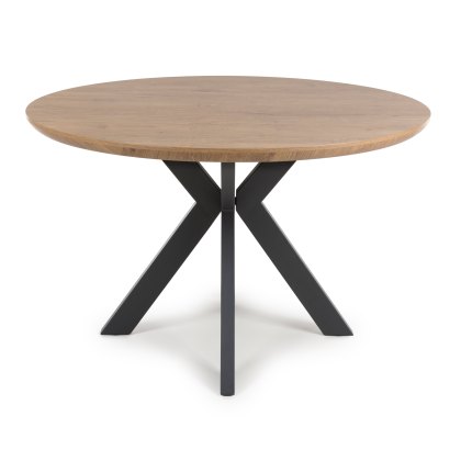 New Orleans - Round Table (Rustic Oak 120cm)