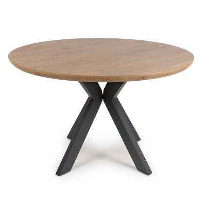 New Orleans - Round Table (Rustic Oak 120cm)