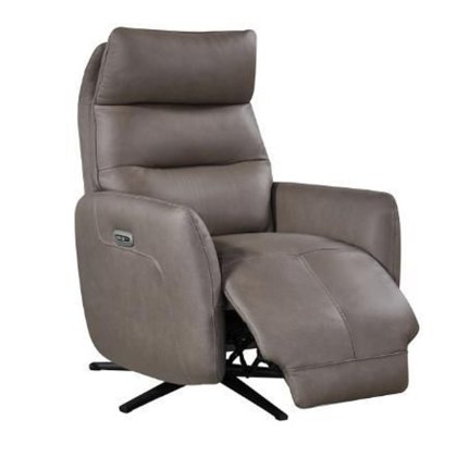 Nashville - Power Swivel Recliner Chair (Dark Taupe Leather)