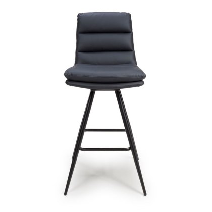 Nobo - Swivel Bar Chair (Black Faux Leather)