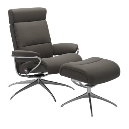 Stressless Tokyo Quickship - Star Chair (Paloma Metal Grey/Chrome)