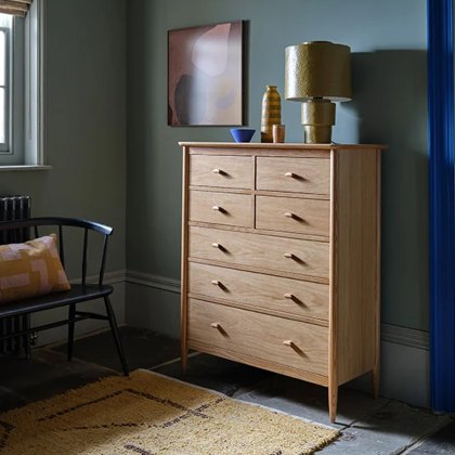 Ercol Teramo - 7 Drawer Tall Wide Chest