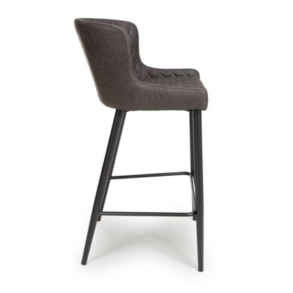 Charlie - Bar Stool (Grey Fabric)