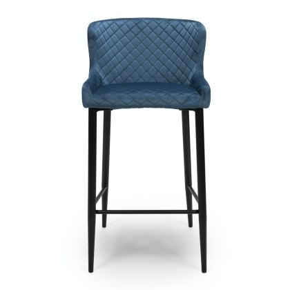 Malmo - Bar Stool (Blue Velvet)