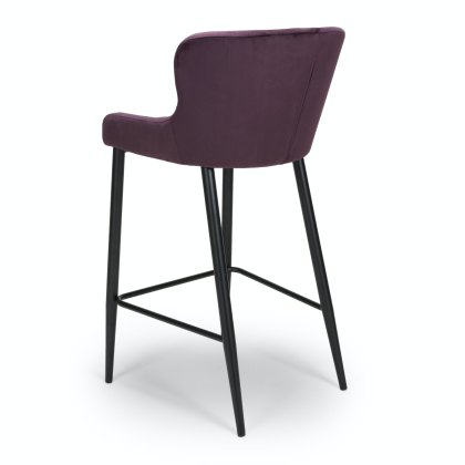 Malmo - Bar Stool (Mulberry Velvet)