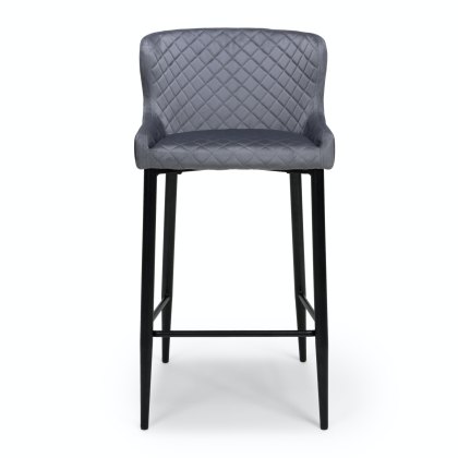 Malmo - Bar Stool (Grey Velevt)