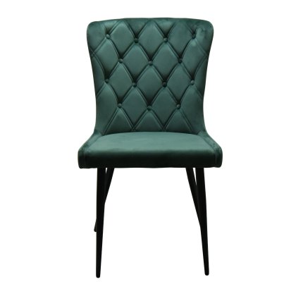 Merlin - Dining Chair (Green Fabric)