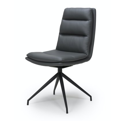 Nobo Swivel - Dining Chair (Grey PU)