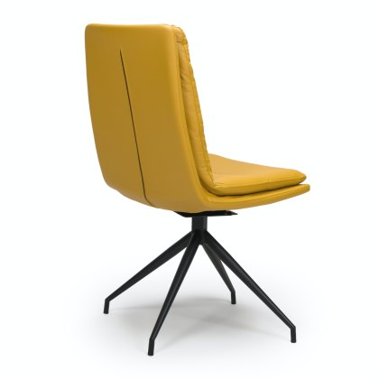 Nobo Swivel - Dining Chair (Ochre Faux Leather)
