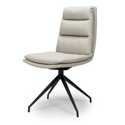 Nobo Swivel - Dining Chair (Taupe Faux Leather)