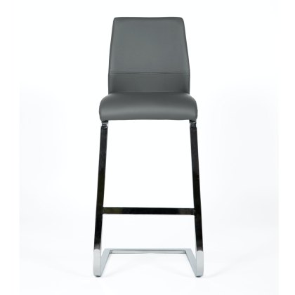 Seattle - Bar Stool (Grey Faux Leather)