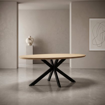 Prescot - Oval Dining Table 180cm (Oak)