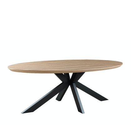 Prescot - Oval Dining Table 220cm (Light Walnut)