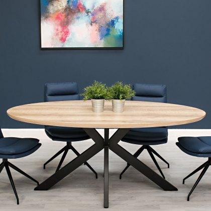 Prescot - Oval Dining Table 220cm (Oak)