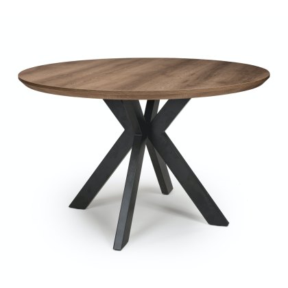 Prescot - Round Dining Table 120cm (Light Walnut)