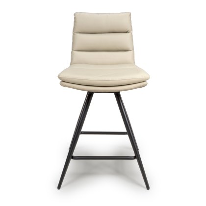 Nobo - Swivel Bar Chair (Taupe Faux Leather)