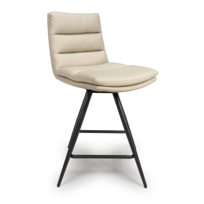 Nobo - Swivel Bar Chair (Taupe Faux Leather)