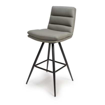 Nobo - Swivel Bar Chair (Truffle Faux Leather)