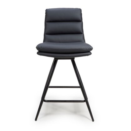 Nobo - Swivel Counter Chair (Black Faux Leather)