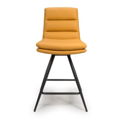 Nobo - Swivel Counter Chair (Ochre Faux Leather)
