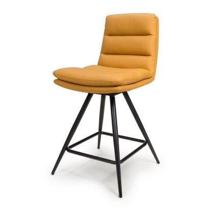 Nobo - Swivel Counter Chair (Ochre Faux Leather)