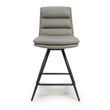 Nobo - Swivel Counter Chair (Truffle Faux Leather)