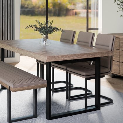 Texas - Dining Table with U Leg Metal Base (190cm)