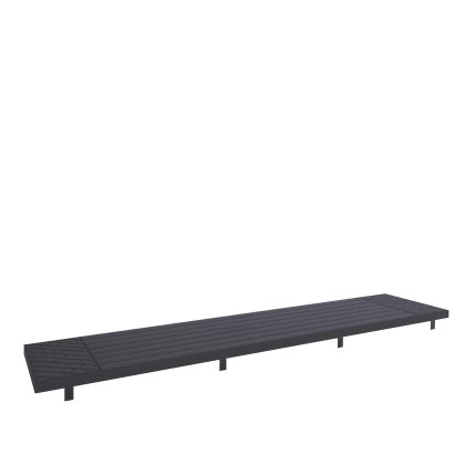 Texas - Bench with Grey Seat Pad (180cm)