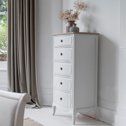 Amelie - Five Drawer Tallboy
