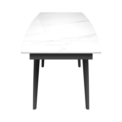 New Verdi - Ceramic Extending Dining Table (Gloss White Marble)