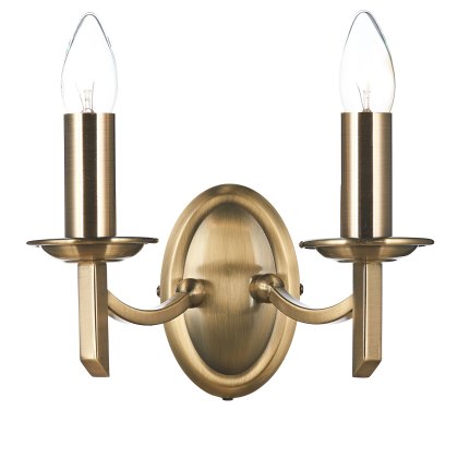 Dar - Ambassador Double Wall Bracket Antique Brass