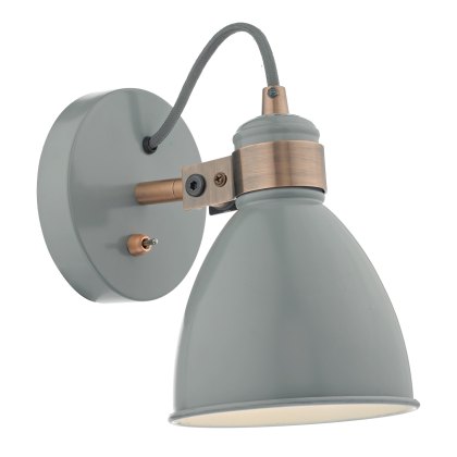 Dar - Frederick Single Wall Spotlight Grey Copper