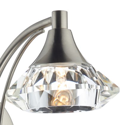 Dar - Luther Wall Light Satin Chrome Crystal
