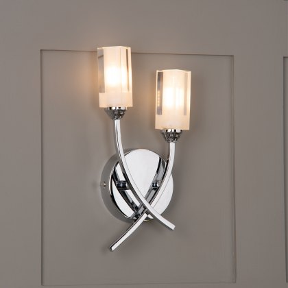 Dar - Morgan Double Wall Bracket Polished Chrome