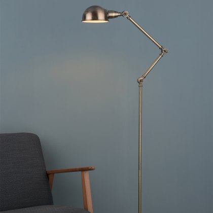 Dar - Ranger Floor Lamp Antique Brass