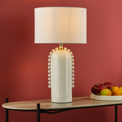 Dar - Dolce Table Lamp White Ceramic With Shade