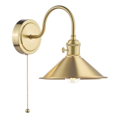 Dar - Hadano Wall Light Brass With Brass Shade