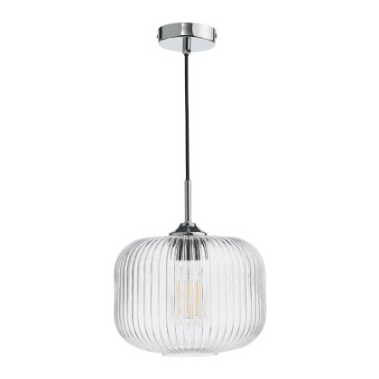 Dar - Demarius Pendant Polished Chrome and Clear Glass Dar - Demarius Pendant Polished Chrome and Clear Glass