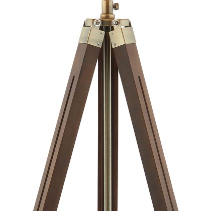Dar - Easel Floor Lamp Dark Wood With Shade