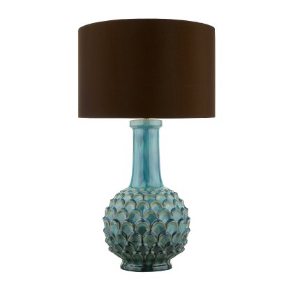 Dar - Edlyn Table Lamp Blue Green Ceramic with Shade Dar - Edlyn Table Lamp Blue Green Ceramic with Shade