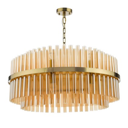 Dar Imani - 16 Light Pendant Natural Brass And Champagne
