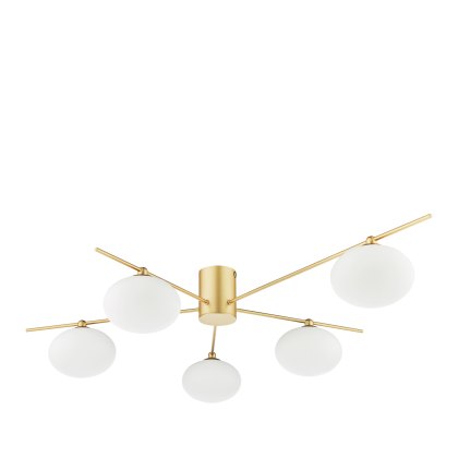 Dar - Jasper 5 Light Semi Flush Painted Gold