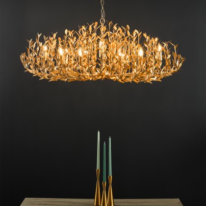 Dar - Silvius 12 Light Pendant Gold