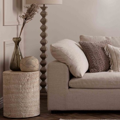 Dynasty - Lamp Table With Textured Side