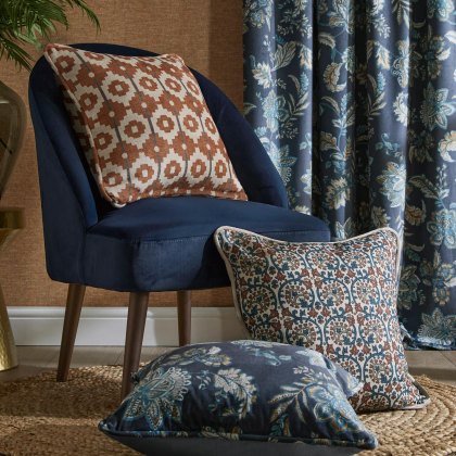 Esselle - Kashmir Jacobean Navy/Teal Cushion