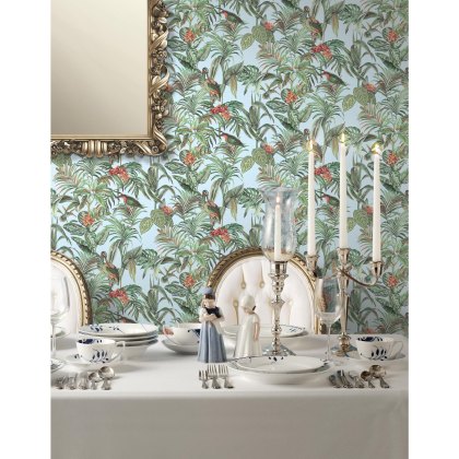 Esselle - Bird of Paradise Aqua Wallpaper