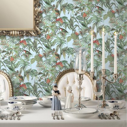 Esselle - Bird of Paradise Aqua Wallpaper