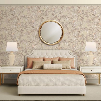 Esselle - Bird of Paradise Beige and Gold Wallpaper